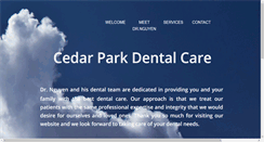 Desktop Screenshot of cedarparkdentalcare.com