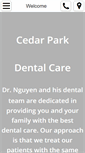 Mobile Screenshot of cedarparkdentalcare.com