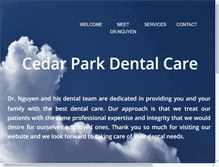 Tablet Screenshot of cedarparkdentalcare.com
